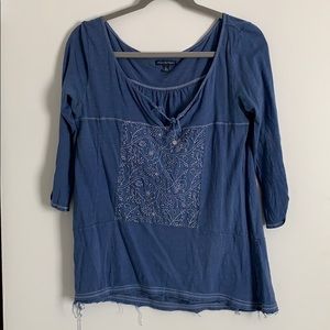 Hand dyed boho 3/4 sleep top!